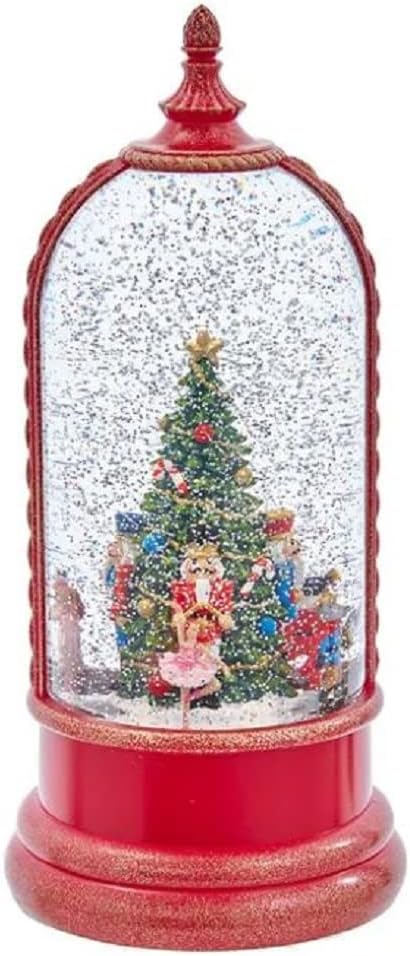 10.8-Inch Battery-Operated USB Lighted Musical Nutcracker Water Lantern