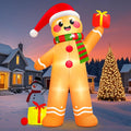 Danxilu 12FT Tall Christmas Blowups Gingerbread Man Inflatable Decoration / Cute Blow Up Gift Boxs, Durable