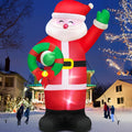 Danxilu 12 FT Giant Inflatable Santa Claus Christmas Outdoor Decorations / Built-in Bright LED Lights, Large