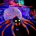 DomKom Giant 16FT Halloween Inflatable Decorations Spider, Build-in Magic LED Lights Holiday Blow Up Yard