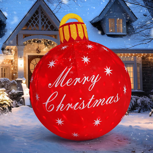 4 ft Inflatable Merry Christmas Ball