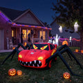 Super Giant Red 14.8FT Halloween Inflatables Spider Car Outdoor Decorations / Built in LED Lights,Blow Up