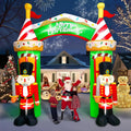 Kalolary 9FT Christmas Inflatable Archway, Nutcracker Soldier Archway Outdoor Merry Christmas Blow Up Decor