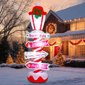 Capoda 8 Ft Christmas Inflatables Outdoor Decorations with LED Lights / Christmas North Pole Sign Blow up